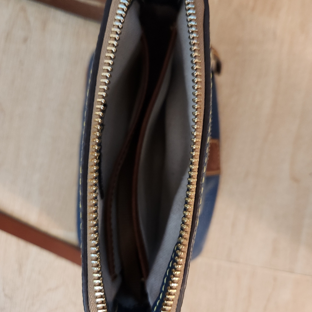 Dooney & Bourke Navy Pebble Leather Crossbody Bag - Picture 5 of 7